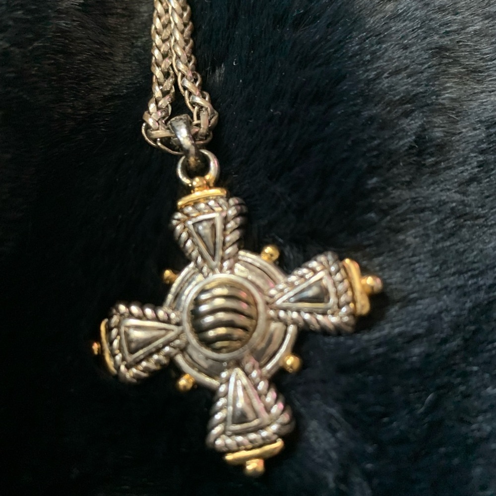 Silver 2” Cross Necklace